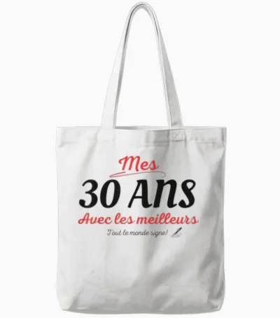 To Sign 30 Years Anniversary Gift Anniv 30 Years Signature T-Shirt, White, S Tote Bags - White