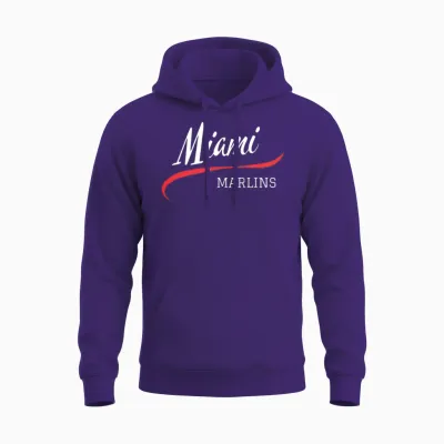Marlins Retro Unisex Hoodie - Purple