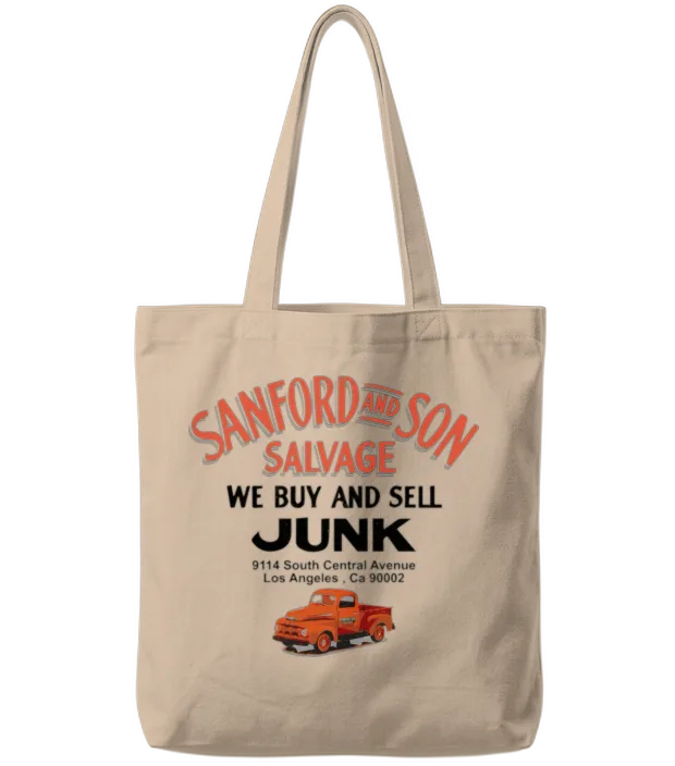 Sanford & Son Classic Tv Salvage Tote Bags - Natural