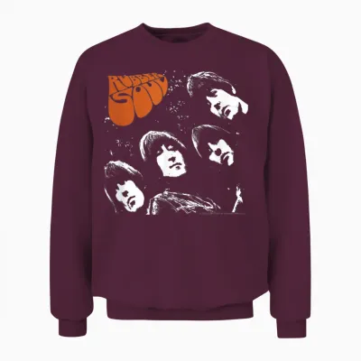The Beatles - Rubber Sole T-Shirt, Black Unisex Sweatshirt - Maroon