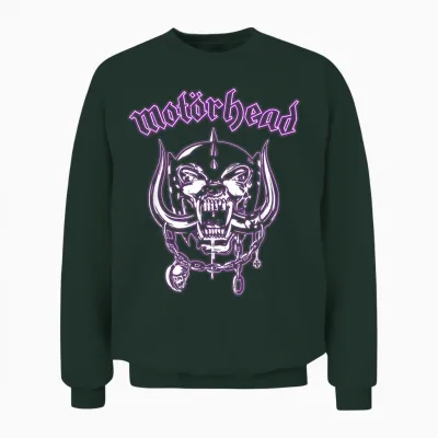 Motörhead Neon Purple Warpig Logo Unisex Sweatshirt - Forest