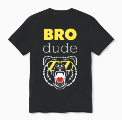 Bro Dude High Energy Frat Party Animal Jock Jam De Unisex T-Shirt - Black