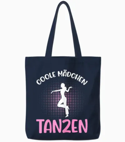 Dance Women's Dance Sports Dance School Dancer Girls T-Shirt, Black Tote Bags - Navy