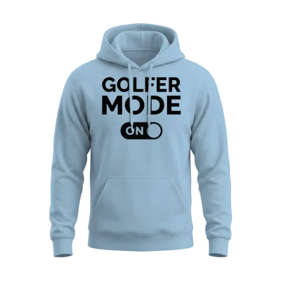 Golfer Mode On Unisex Hoodie - Light Blue