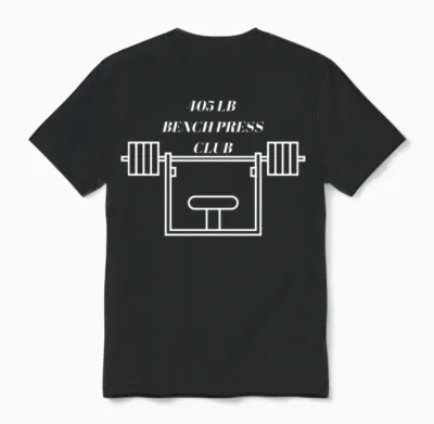 405 Lb Bench Press Club Unisex T-Shirt - Black