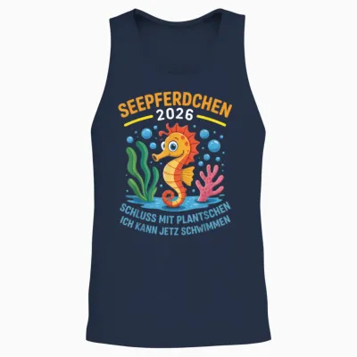 Seepferdchen 2026 Ich Kann Schwimmen - Kleine Schwimmer Unisex Tank Top - Navy