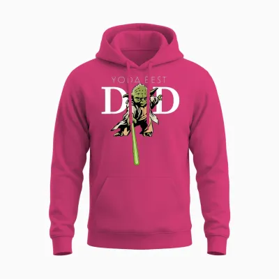 Star Wars Yoda Lightsaber Best Dad Father's Day Unisex Hoodie - Heliconia