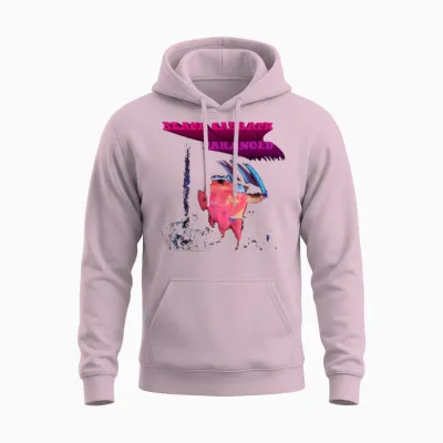 Black Sabbath Official Paranoid Motion Trails Unisex Hoodie - Light Pink