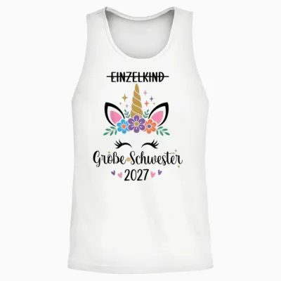 Kinder Big Sister 2027 Einzelkind Große Schwester 2027 Unisex Tank Top - White