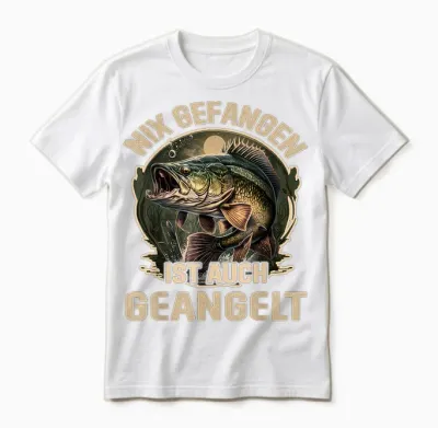 Angler Angeln Lustige Angelsprüche Geschenk, Lustiges Angel T-Shirt, Schwarz, S Unisex T-Shirt - White