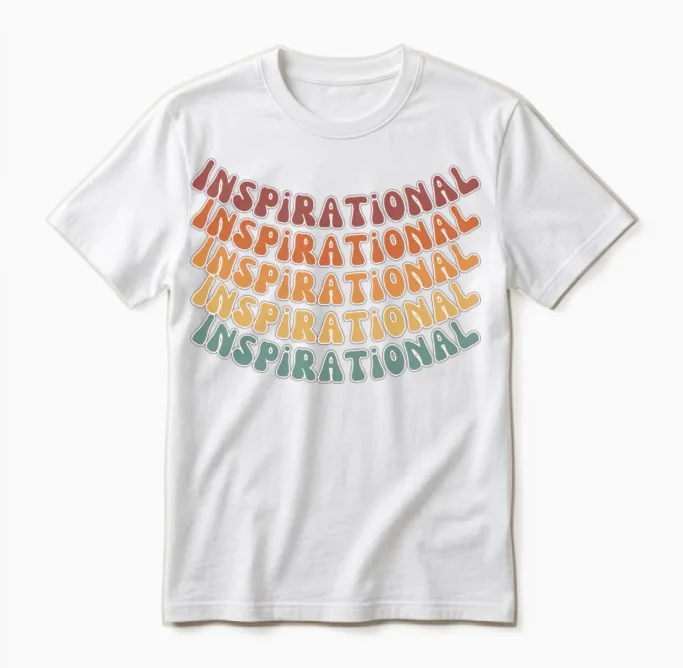 Inspirational Retro Colors Unisex T-Shirt in White
