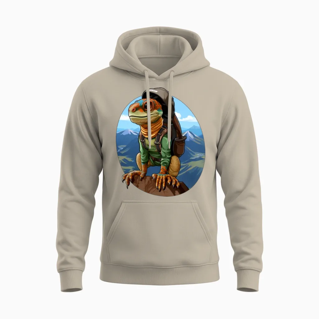 Lizards Mountaineering / Hiking Lizard Unisex Hoodie in Sand