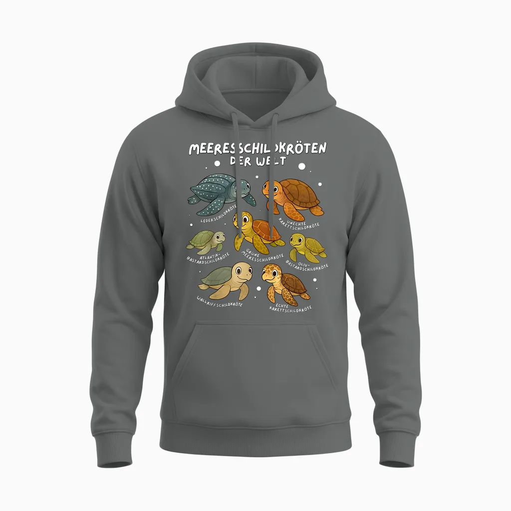 Meeresschildkröten Der Welt Niedliches Schildkröte Turtle Unisex Hoodie in Graphite Heather
