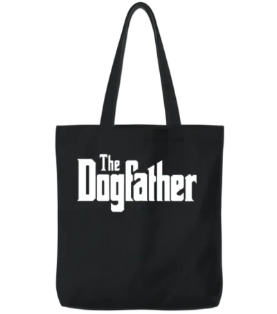 Dog Father Tote Bags - Black