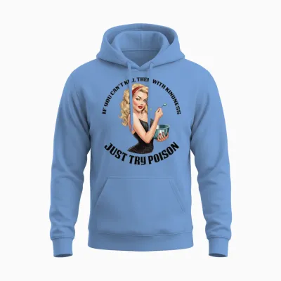 Wise Word Retro Unisex Hoodie - Carolina Blue