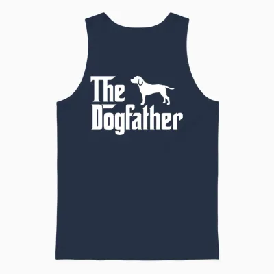 The Dogfather - Funny Beagle Dad Unisex Tank Top - Navy
