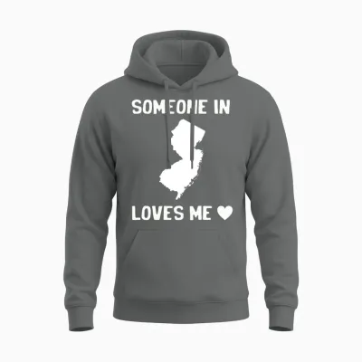 Someone in New Jersey Loves Me Unisex Hoodie - Graphite Heather