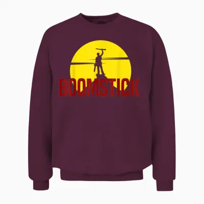 This Is My Boomstick Shotgun Dead Red T-Shirt Evil T-Shirt, Black Unisex Sweatshirt - Maroon