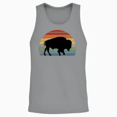 Bison Retro Unisex Tank Top - Sport Grey