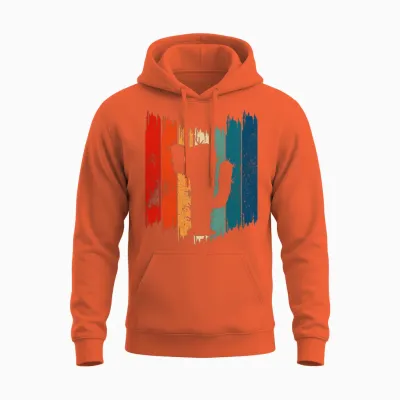 Vintage Cactus Retro Cactus Unisex Hoodie - Orange
