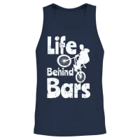 Life Behind Bicycle Bars Bmx Unisex Tank Top - Navy – 2