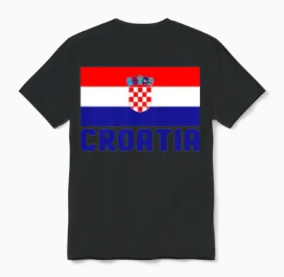 Croatia Unisex T-Shirt - Black