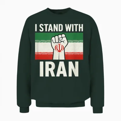 I Stand with Iran Free Iran Unisex Sweatshirt - Forest