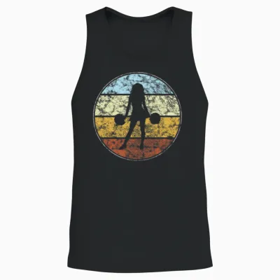 Cheerleading Retro Unisex Tank Top - Black