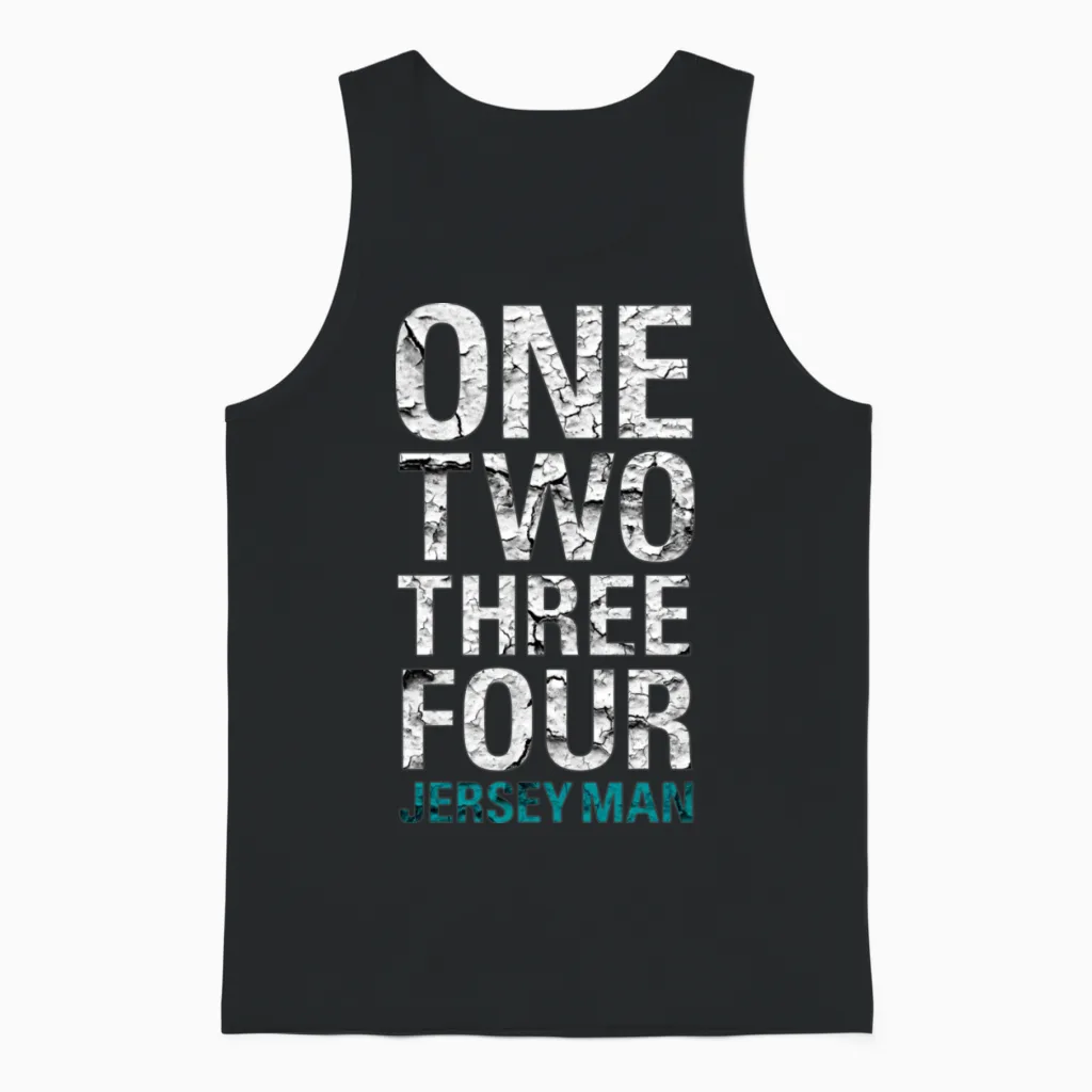 The Boss β One Two Three Four Jersey Man Unisex Tank Top in Black