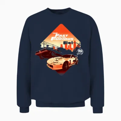 Fast & Furious 25th Anniversary Skyline Unisex Sweatshirt - Navy