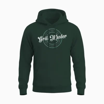 Mens Funny Bbq Grill Master Unisex Hoodie - Forest