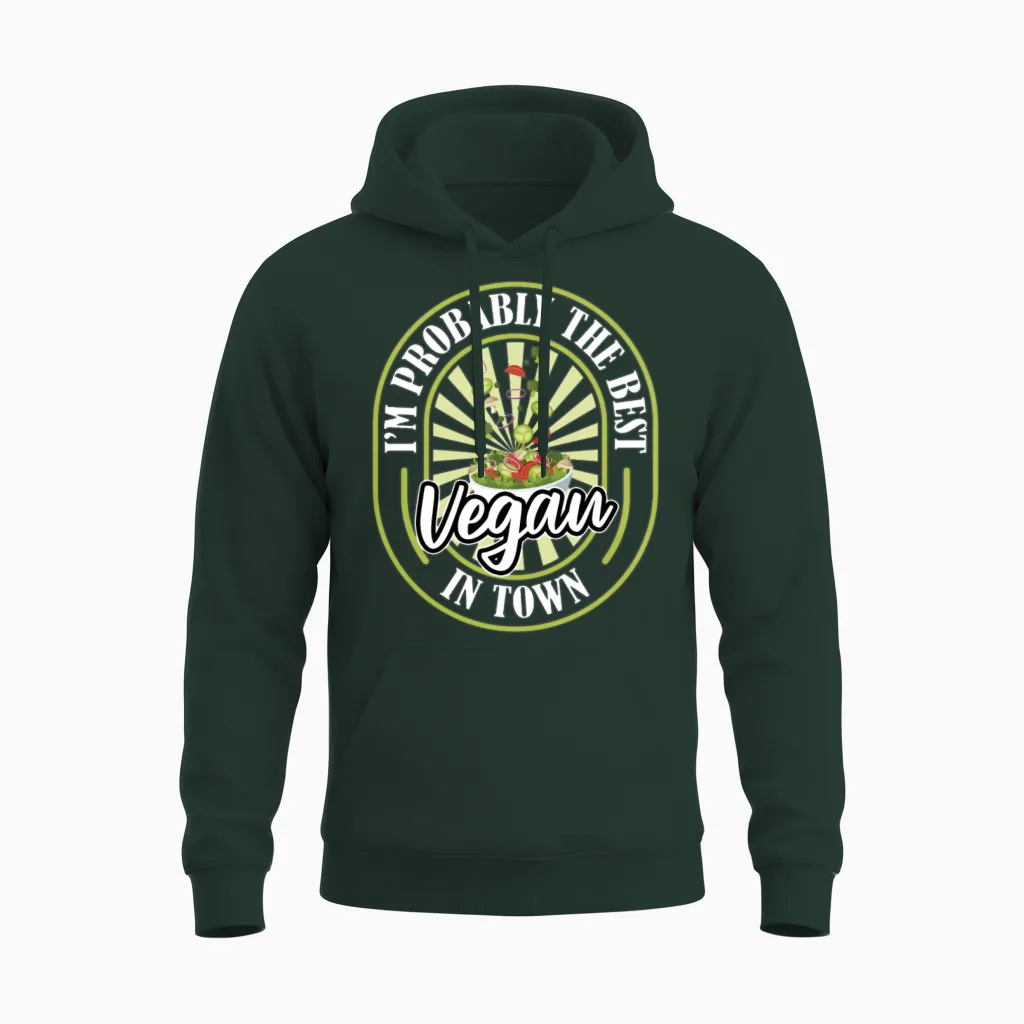 Vegan Funny Unisex Hoodie in Forest