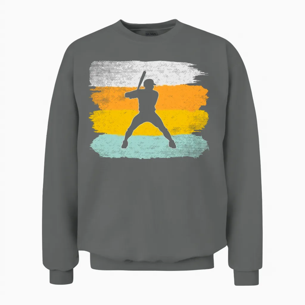 Baseball Retro & Softball Unisex Sweatshirt in Graphite Heather