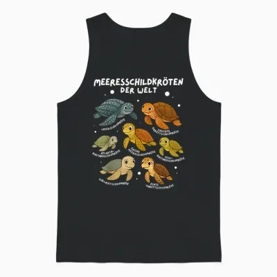 Meeresschildkröten Der Welt Niedliches Schildkröte Turtle Unisex Tank Top - Black