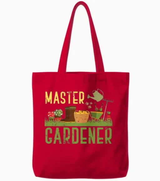 Master Gardener Gardening Tote Bags in Red