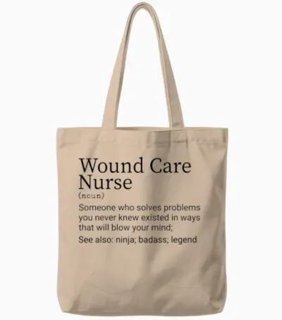 Funny Wound Care Nurse Definition Tote Bags - Natural