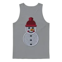 Snowman Embroidered Christmas Unisex Tank Top - Sport Grey – 1