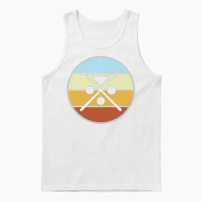 Billiards Retro Unisex Tank Top - White