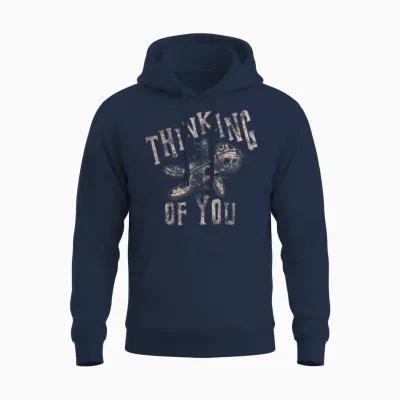 Thinking of You Funny Unisex Hoodie - Navy