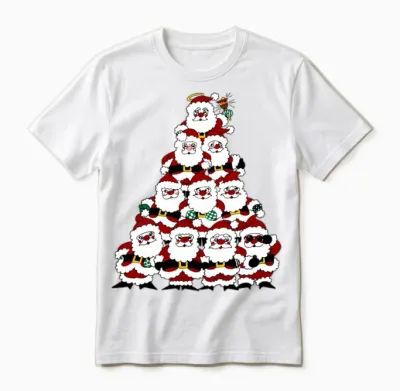Santa Tree Unisex T-Shirt - White