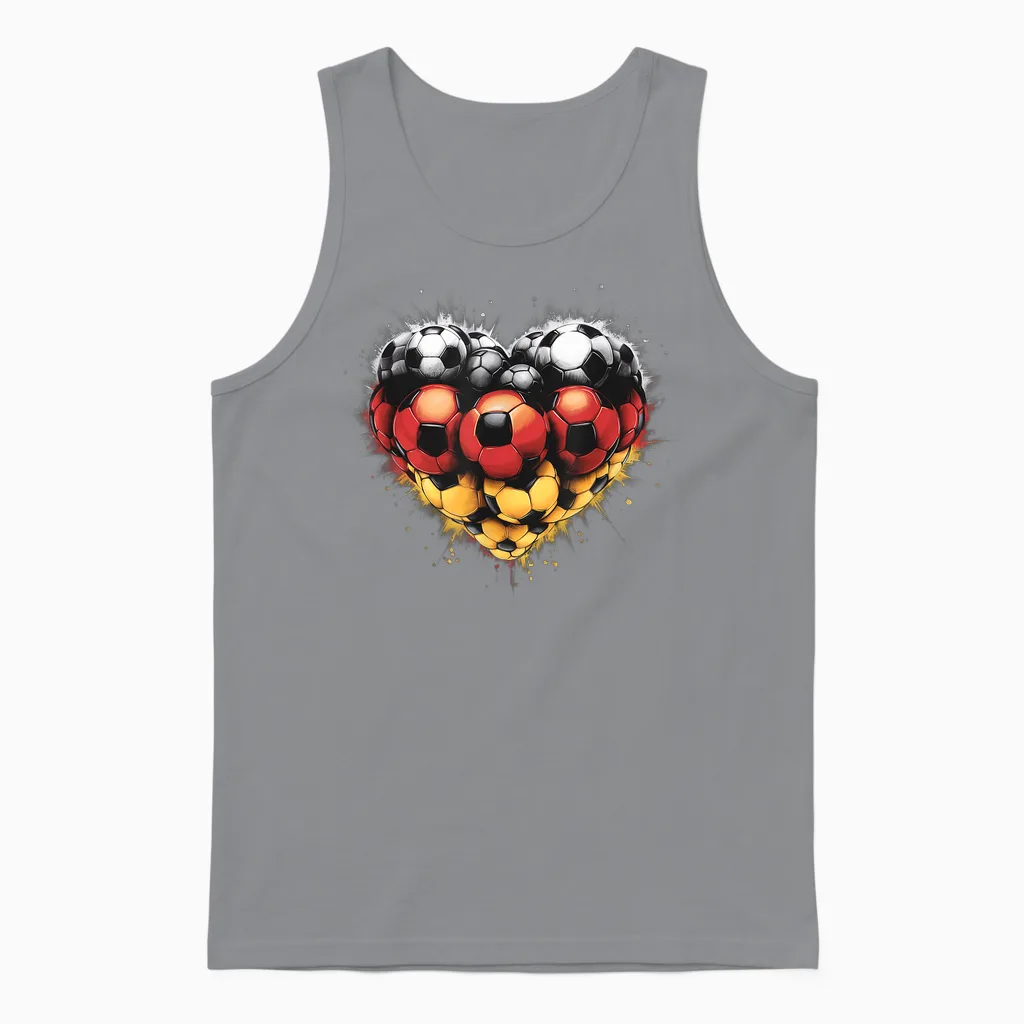 Deutschland Flagge - Herz Aus Leidenschaft Für Deutschland Unisex Tank Top in Sport Grey