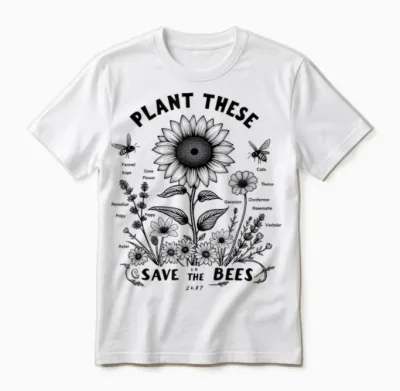 Plant This Save the Bees Unisex T-Shirt - White