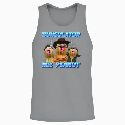 The Burnt Peanut Funny Goop Mr. Peanut Bungulator Unisex Tank Top - Sport Grey