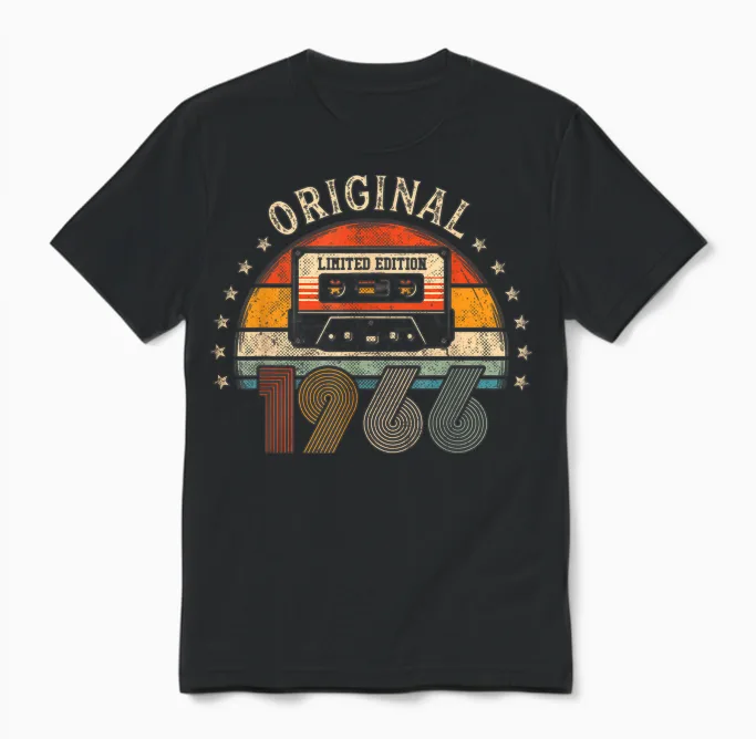 59th Birthday Man Woman Original Vintage 1966 Unisex T-Shirt in Black