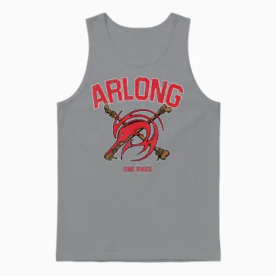 One Piece Arlong Pirates Crossbone Emblem Anime T-Shirt, Black, S Unisex Tank Top - Sport Grey