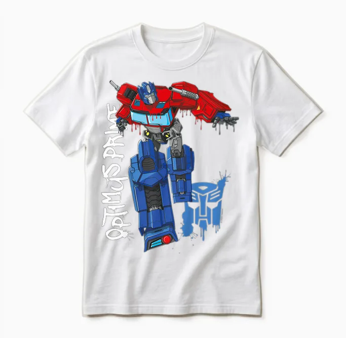 Transformers Optimus Prime Unisex T-Shirt in White