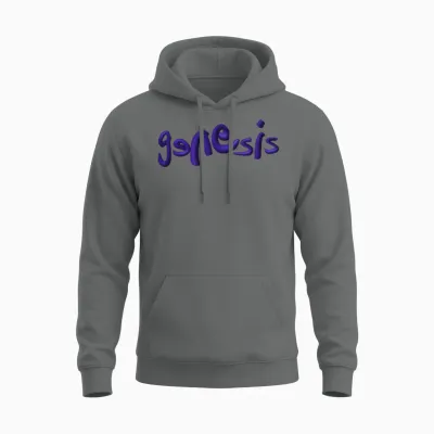 Genesis Band Logo Embroidery Design Unisex Hoodie - Graphite Heather