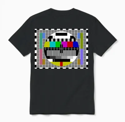 Tv Video Test Pattern Screen Unisex T-Shirt - Black