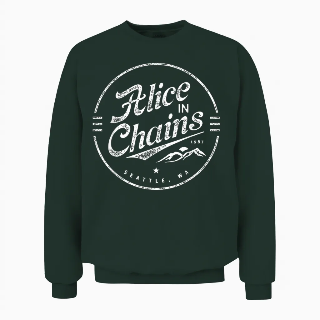 Alice Chained - Logo T-Shirt, Black, S Unisex Sweatshirt in Forest