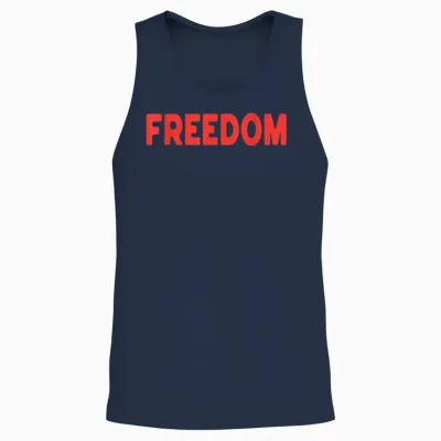 I Love the Taste of Freedom - Couples Matching 4th of July Unisex Tank Top - Navy